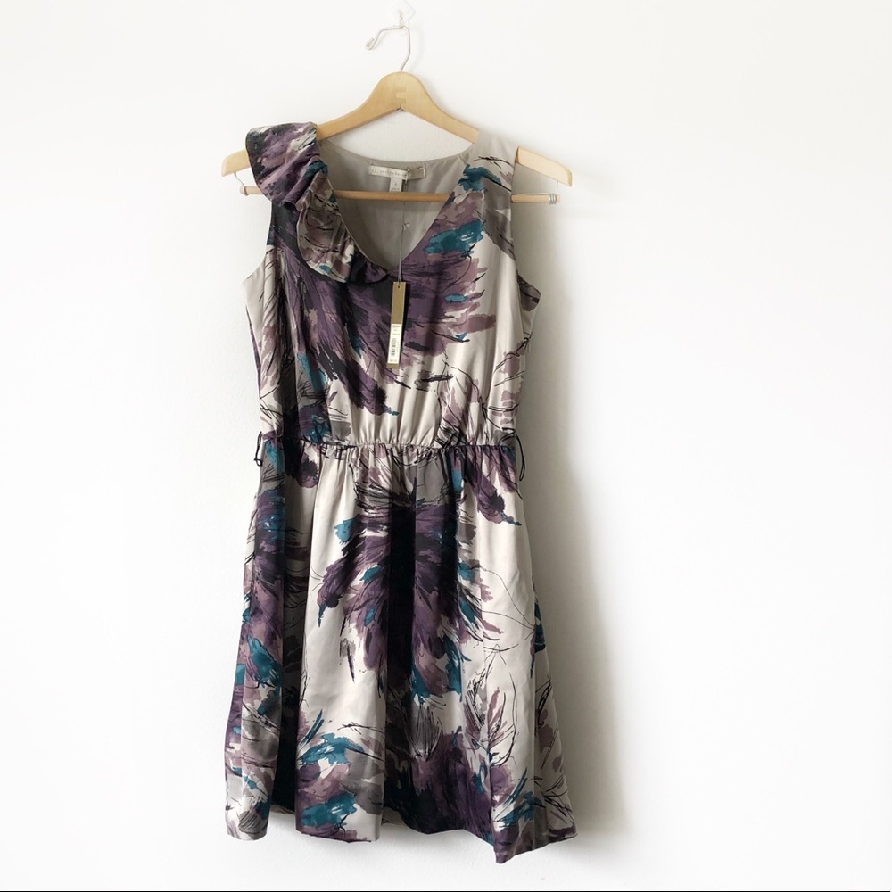 LC Lauren Conrad mini dress ruffled purple size 4